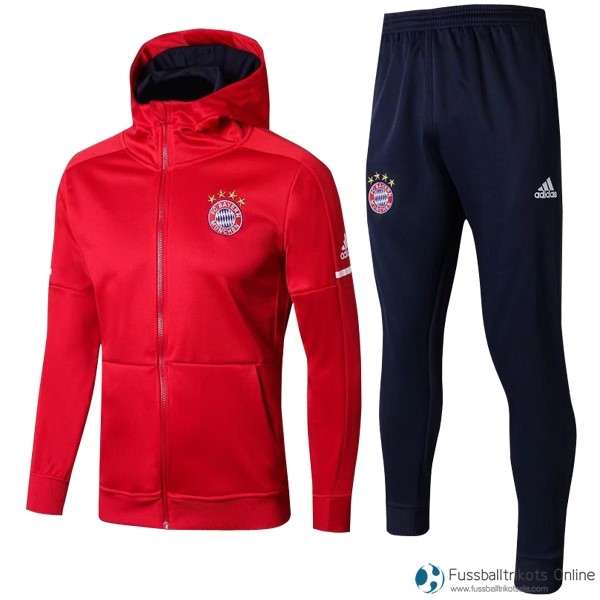 Bayern München Trainingsanzug 2017/18 Blau Rote Fussballtrikots Günstig